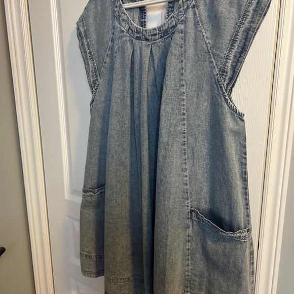 NWT Free People Light Blue Denim Dress - Picture 5 of 10